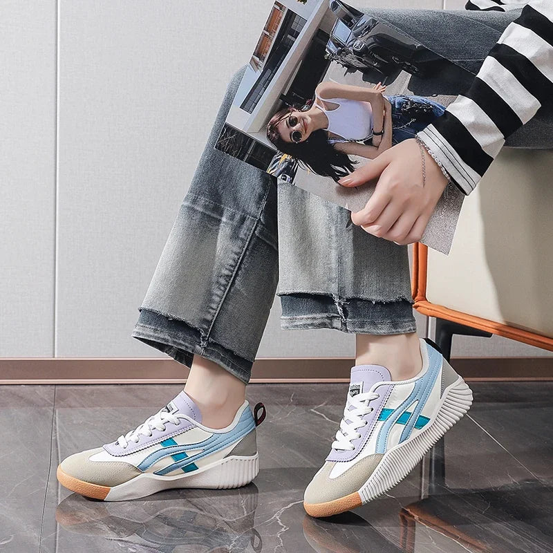 SUPER PROMOÇAO Tênis femininos ao ar livre leve casual sapatos de caminhada Moda respirável estudante versátil sapatos vulcanizados planos